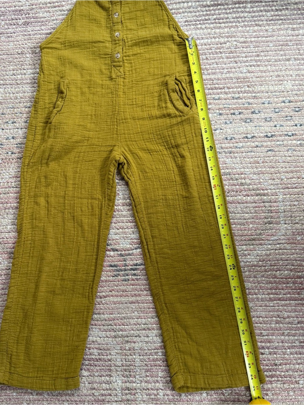 Billabong Mustard Yellow Gauze Jumpsuit - Picture 8 of 12